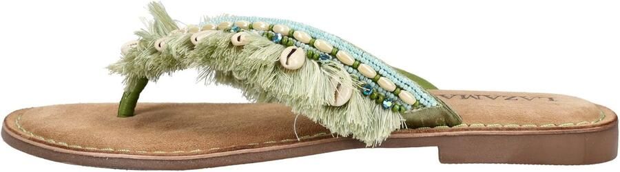 Lazamani Annika Dames Slippers Textiel Groen - Foto 7