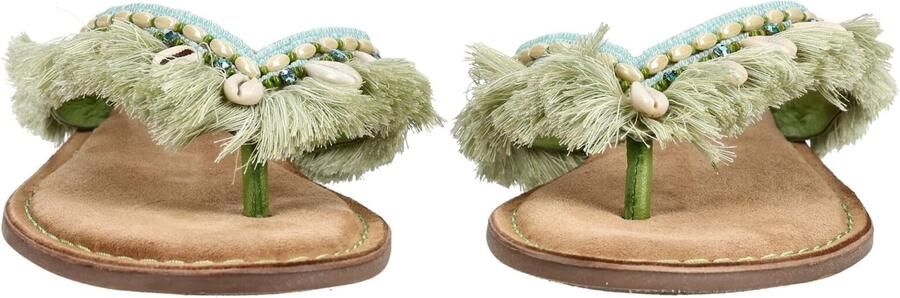 Lazamani Annika Dames Slippers Textiel Groen - Foto 5