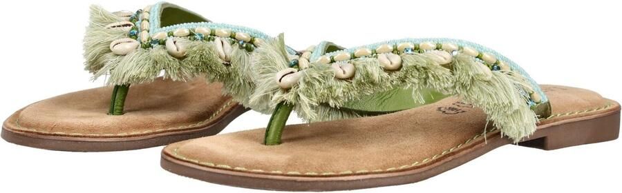 Lazamani Annika Dames Slippers Textiel Groen - Foto 6