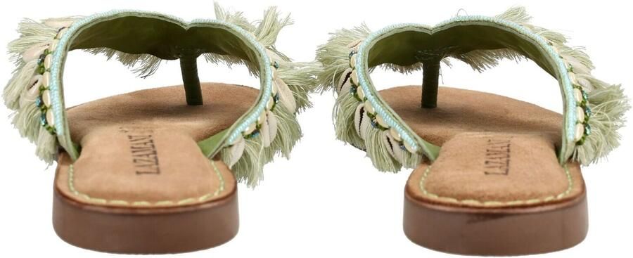 Lazamani Annika Dames Slippers Textiel Groen - Foto 3