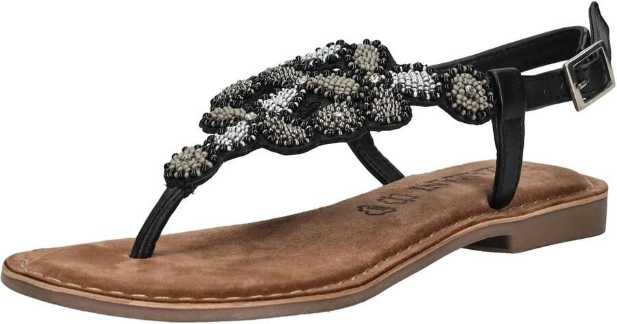LAZAMANI Teenslipper grijs zwart