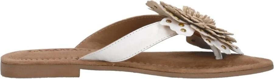 Lazamani Kira Dames Teenslippers Leer White - Foto 8