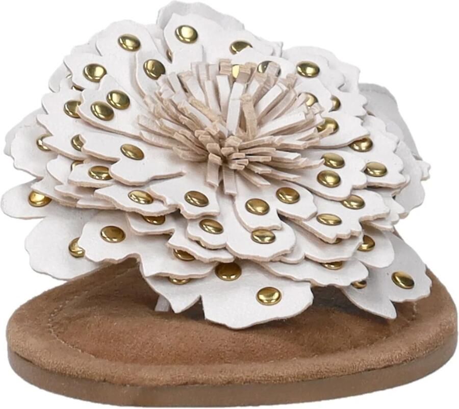 Lazamani Kira Dames Teenslippers Leer White - Foto 7