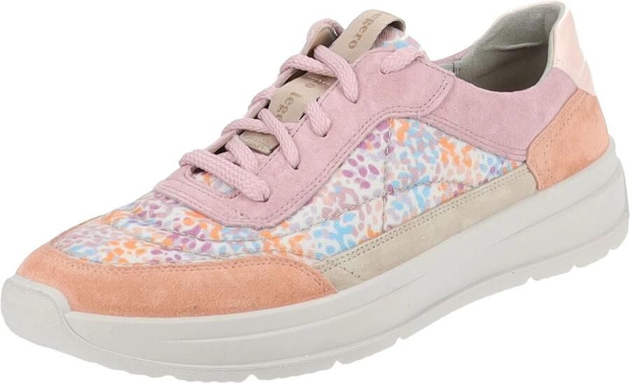 Legero Sneakers laag crème lichtblauw mandarijn oudroze