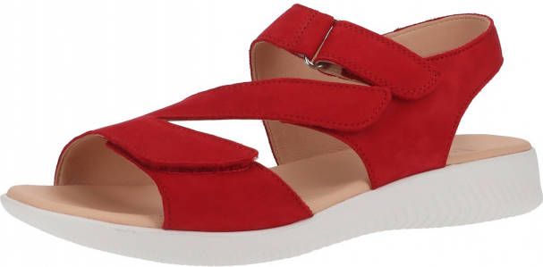 Merkloze Sandalen Dames Rode Nubuck Lederen Velcroschoenen - Foto 2