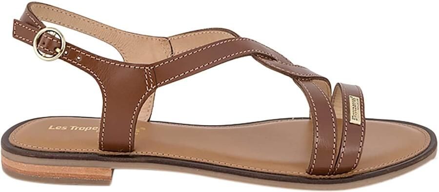 Les Tropéziennes Sandaal 'Ledersandalen „Les Hastral“' bruin