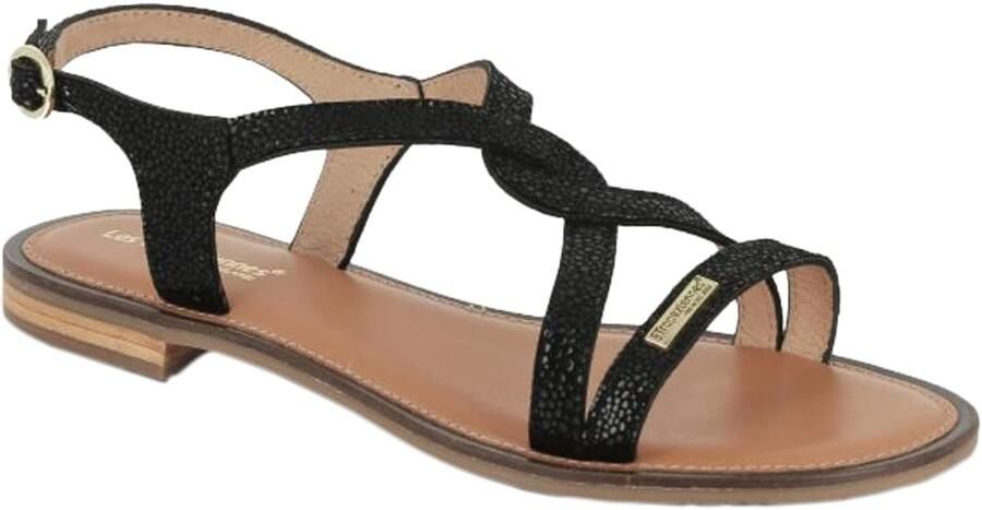 Les Tropéziennes Sandaal 'Ledersandalen „Les Hastral“' zwart