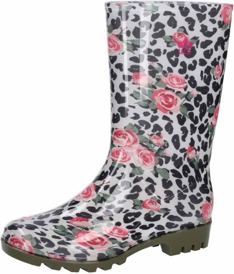 LICO Regenlaarzen 'Aquata' pink zwart wit