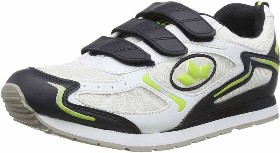 LICO Sneakers laag 'Nelson V' neongroen zwart wit