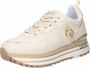 Liu Jo Witte leren sneakers met tonale logo en metallic detail Wit Dames - Thumbnail 3