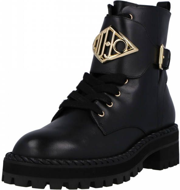 Liu Jo Pink 127 Veterboots Laarzen Met Veters Dames Zwart - Foto 6