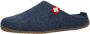 Living Kitzbühel Pantoffels Schweizer Kreuz 3886 584 Midnight Navy Blauw Wolvilt LK38860584 - Thumbnail 4