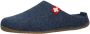 Living Kitzbühel Pantoffels Schweizer Kreuz 3886 584 Midnight Navy Blauw Wolvilt LK38860584 - Thumbnail 3