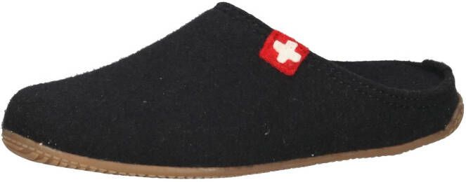 Living Kitzbühel Pantoffels Schweizer Kreuz 3886 900 Schwarz Zwart Wolvilt LK38860900 - Foto 4