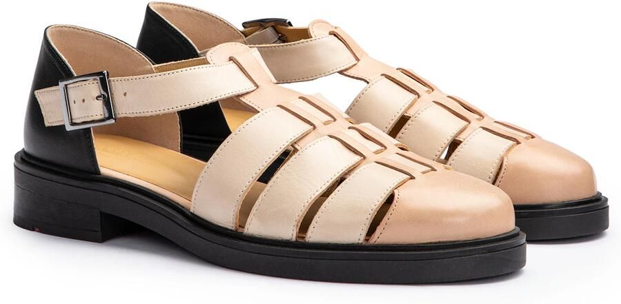 LLOYD Sandalen met riem beige zwart - Foto 4