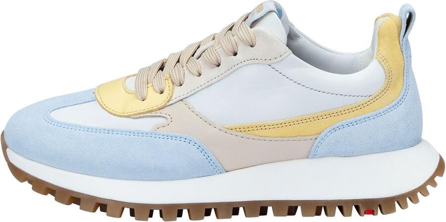 LLOYD Sneakers laag blauw geel rosa white denim