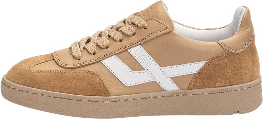 Lloyd Akari Brava Sneakers Beige Wit Leer en Suede Dames Beige - Foto 2