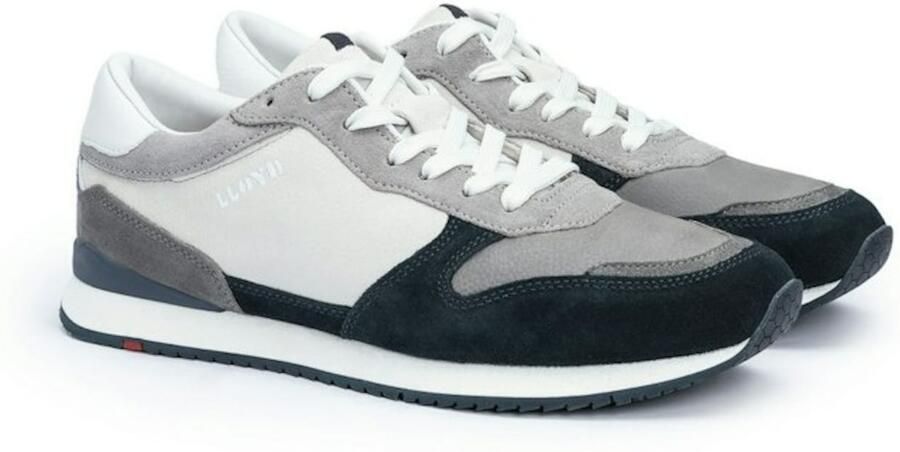 Lloyd Elmore Navy Grey White Sneakers Wit Leer Heren Blauw - Foto 4