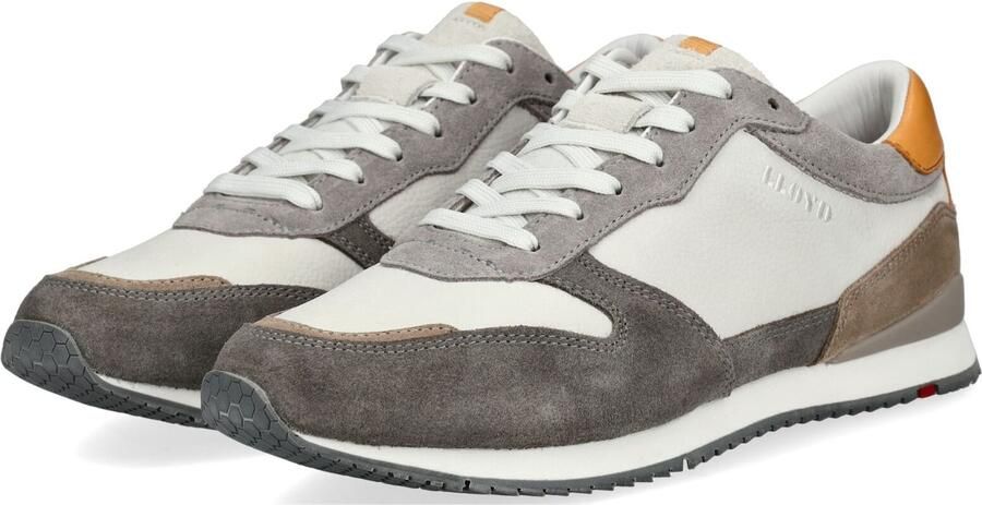 LLOYD Sneakers laag grijs donkergrijs oranje wit - Foto 5