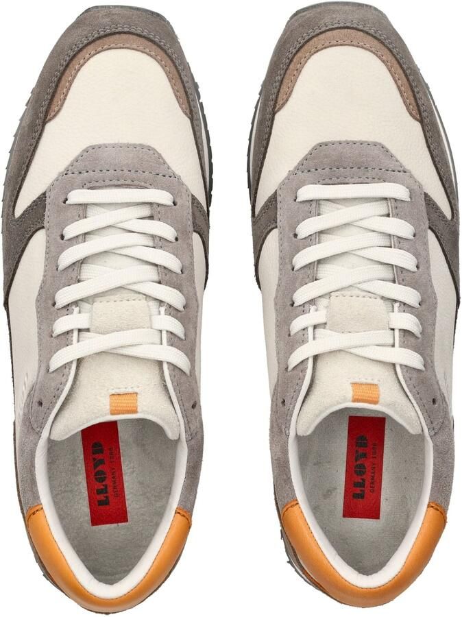 LLOYD Sneakers laag grijs donkergrijs oranje wit - Foto 2