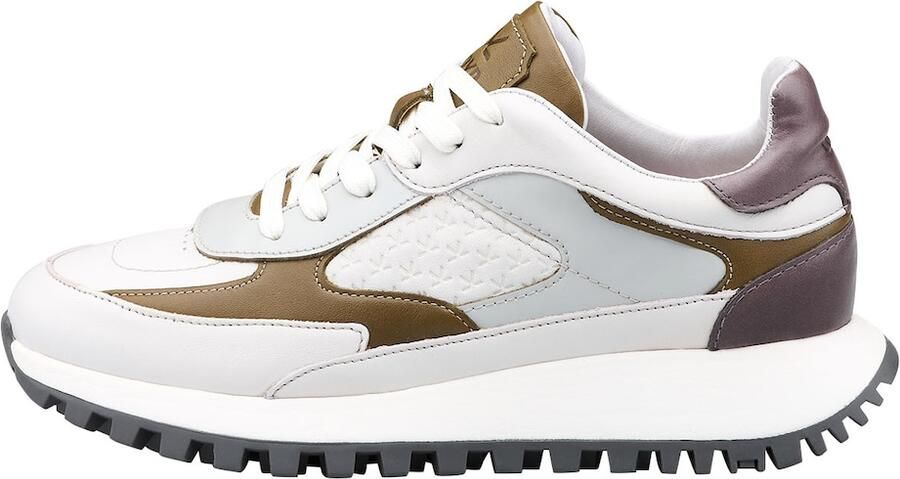LLOYD Sneakers laag 'Stella' lichtgrijs olijfgroen wit