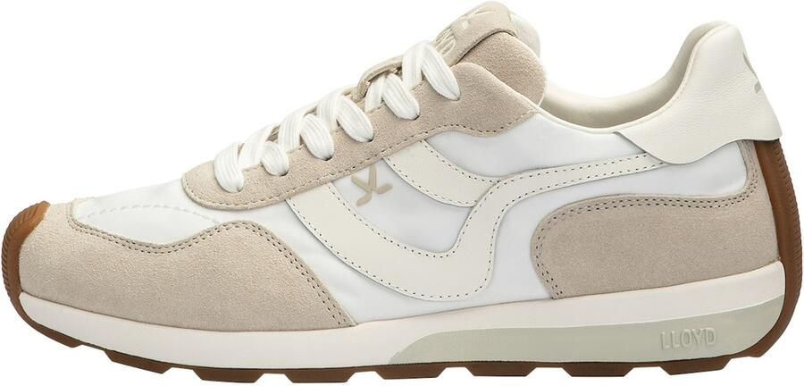 LLOYD Sneakers laag 'Strado Wave' crème chamois chocoladebruin wit