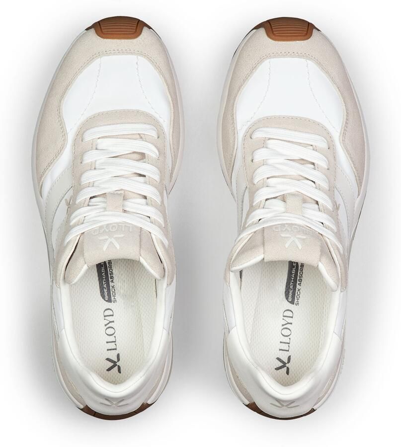 LLOYD Sneakers laag 'Strado Wave' crème chamois chocoladebruin wit - Foto 2