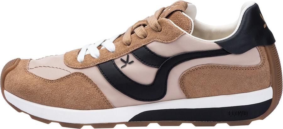 LLOYD Sneakers laag 'Strado Wave' nude camel zwart