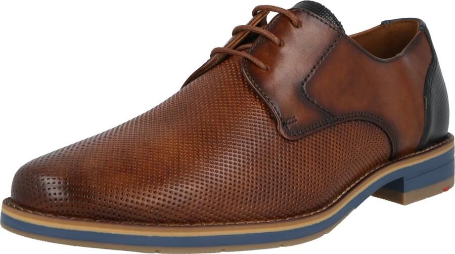Lloyd Drift 110 Brown Navy Nette Veterschoenen Bruin Leer Heren Smal F Bruin - Foto 2