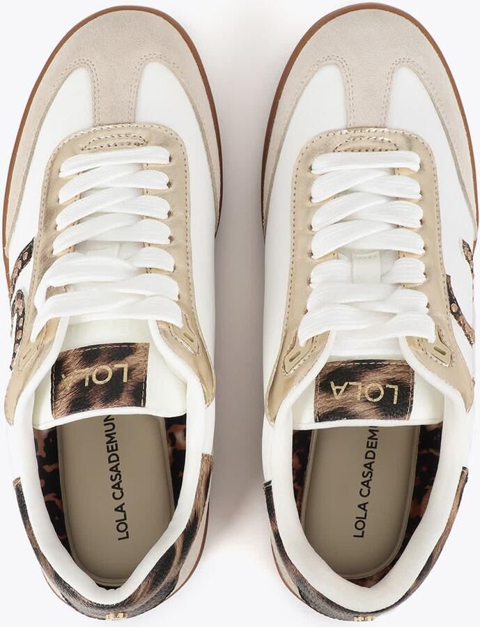 Lola Casademunt Sneakers laag beige bruin zwart offwhite - Foto 5