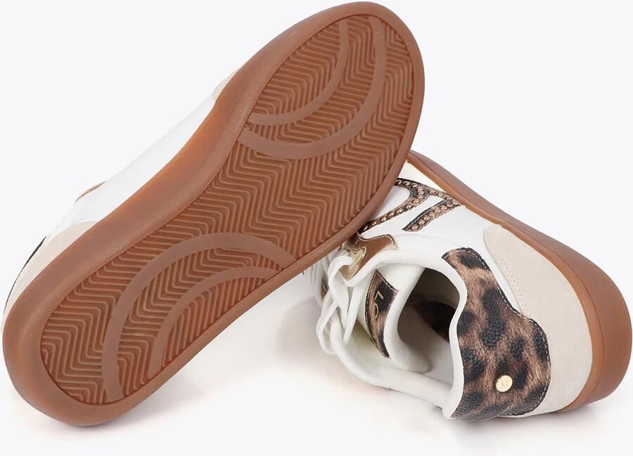Lola Casademunt Sneakers laag beige bruin zwart offwhite - Foto 7