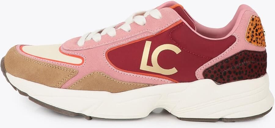 Lola Casademunt Sneakers laag beige rosa bordeaux