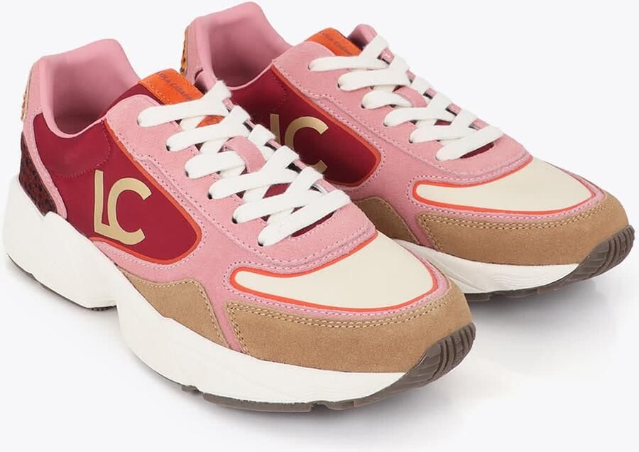 Lola Casademunt Sneakers laag beige rosa bordeaux - Foto 4