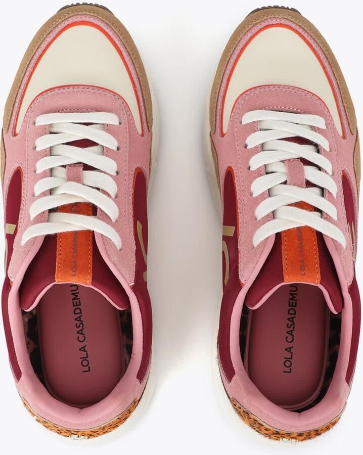 Lola Casademunt Sneakers laag beige rosa bordeaux - Foto 2