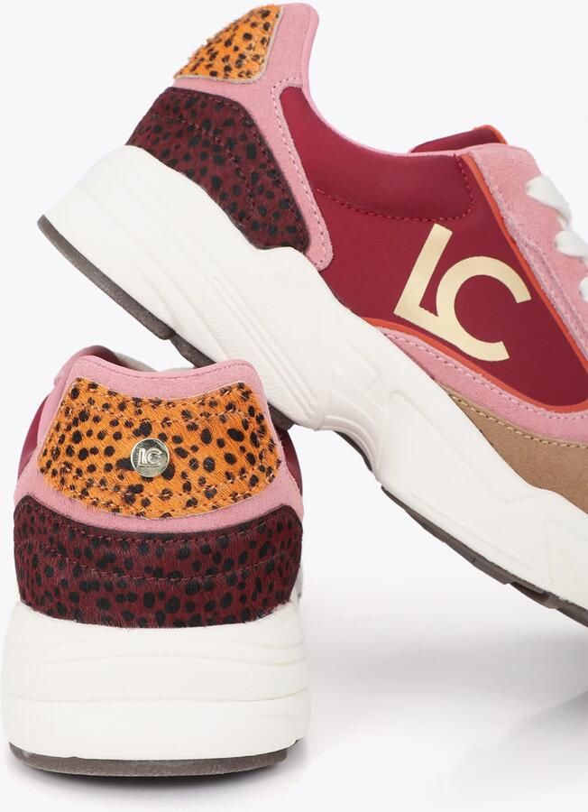 Lola Casademunt Sneakers laag beige rosa bordeaux - Foto 3