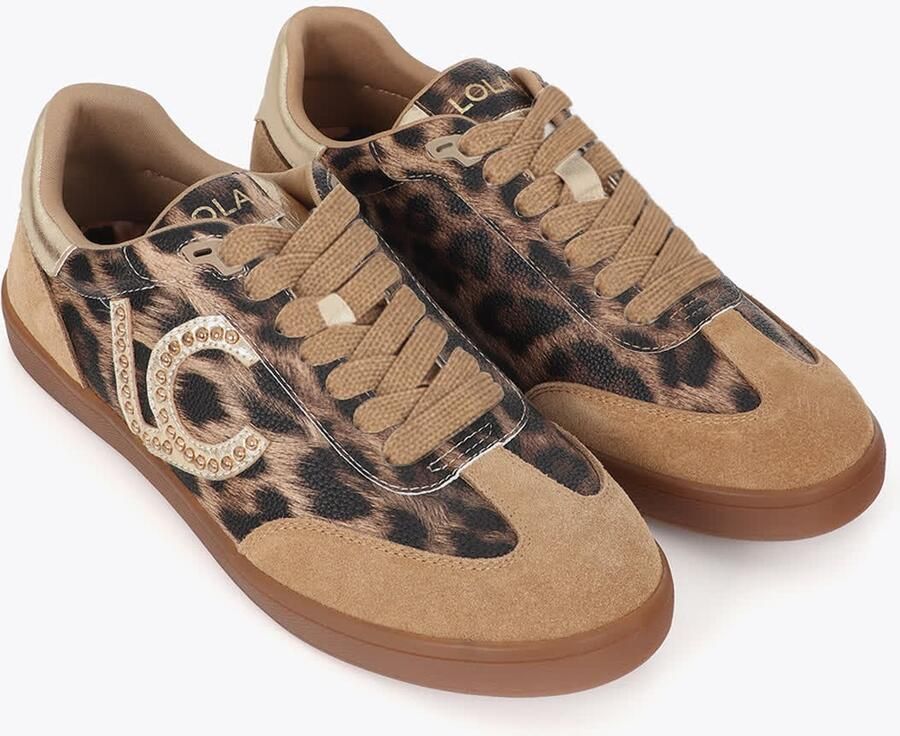 Lola Casademunt Lage Sneakers Animal-print Sneaker With Logo And Stud - Foto 6