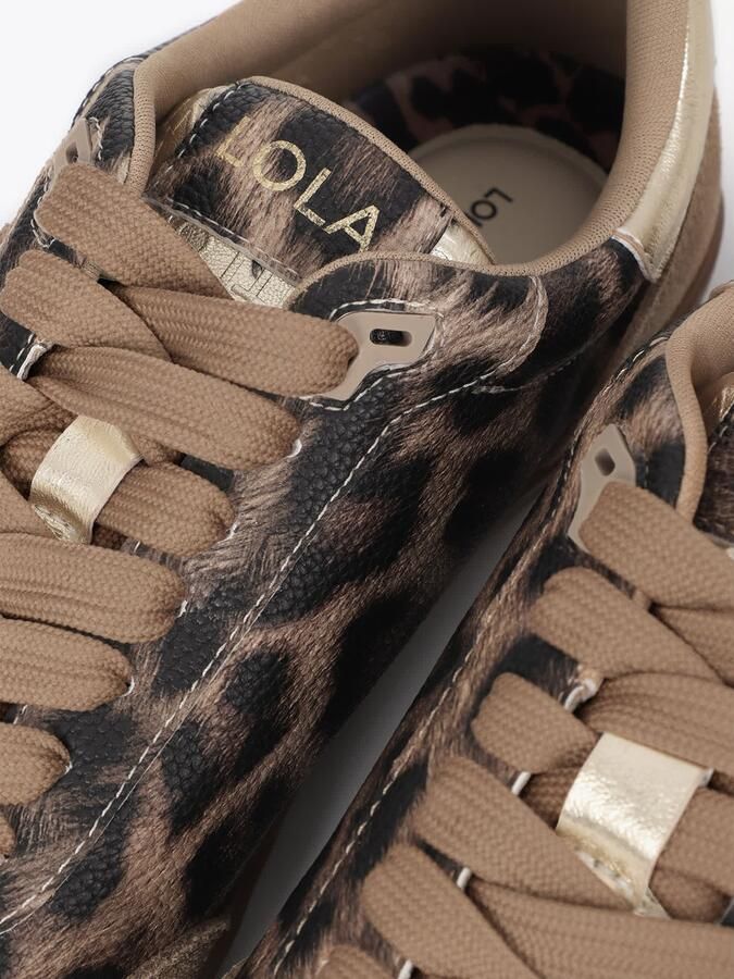 Lola Casademunt Lage Sneakers Animal-print Sneaker With Logo And Stud - Foto 8