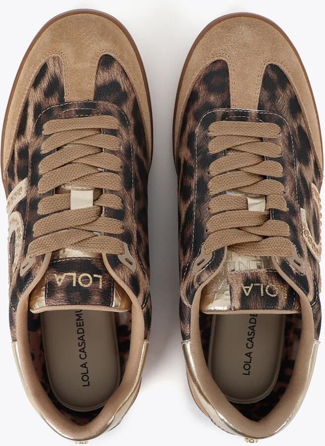 Lola Casademunt Lage Sneakers Animal-print Sneaker With Logo And Stud - Foto 9