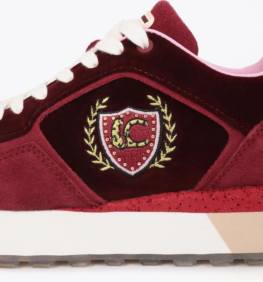 Lola Casademunt Sneakers laag goudgeel lichtroze bordeaux donkerrood - Foto 4