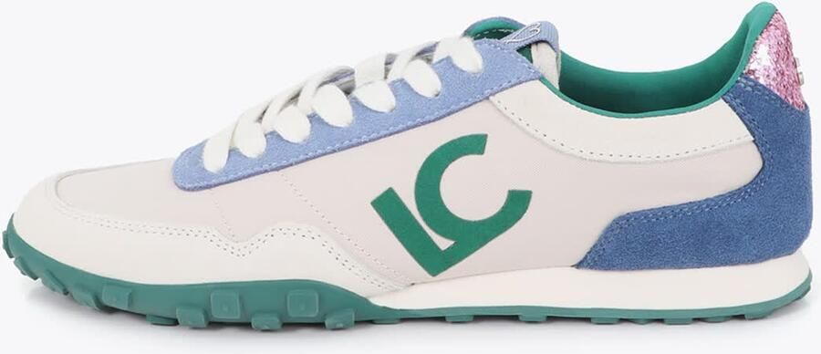 Lola Casademunt Sneakers laag royal blue koningsblauw duifblauw donkergroen offwhite