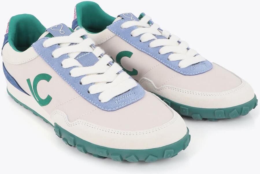 Lola Casademunt Sneakers laag royal blue koningsblauw duifblauw donkergroen offwhite - Foto 6