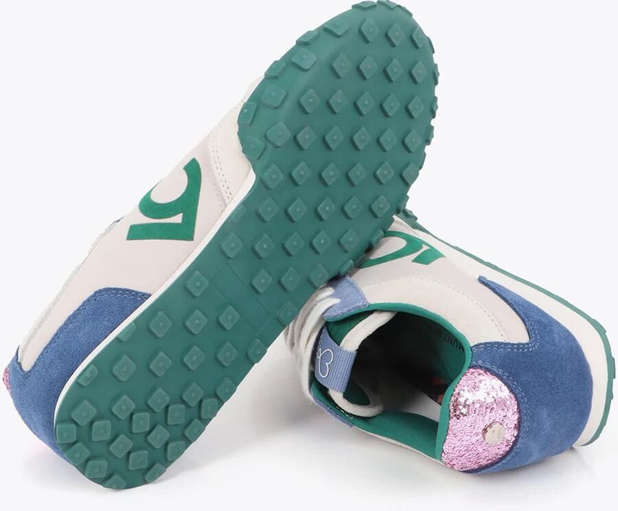 Lola Casademunt Sneakers laag royal blue koningsblauw duifblauw donkergroen offwhite - Foto 2