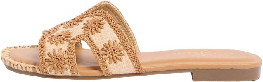 Love & roses Muiltjes beige lichtbruin
