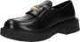 Love Moschino Zwarte Leren Loafers voor Vrouwen Black Dames - Thumbnail 2