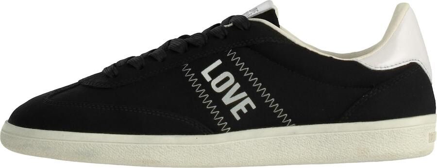 Love Moschino Sneakers laag 'CROSTA NERO' lichtgrijs zwart