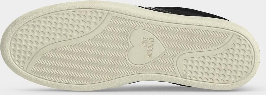 Love Moschino Sneakers laag 'CROSTA NERO' lichtgrijs zwart - Foto 5