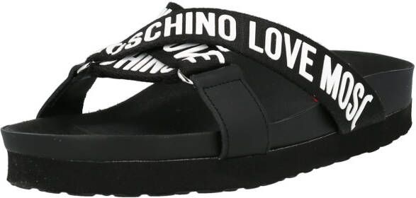 Love Moschino Sandalen Slides in zwart