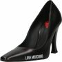 Moschino Liefde Schoenen Zwart Leren Hakken - Thumbnail 2