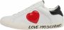 Love Moschino Dames Leren Sneakers Herfst Winter Collectie White Dames - Thumbnail 3