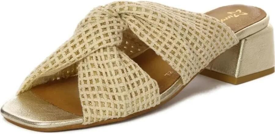 Maciejka Dames Slippers Goud Beige Leer 06955-25 00 - Foto 2